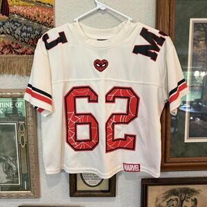 Marvel‎ Spiderman Boxlunch Mary Jane Watson Womens Cropped Jersey Size Small
